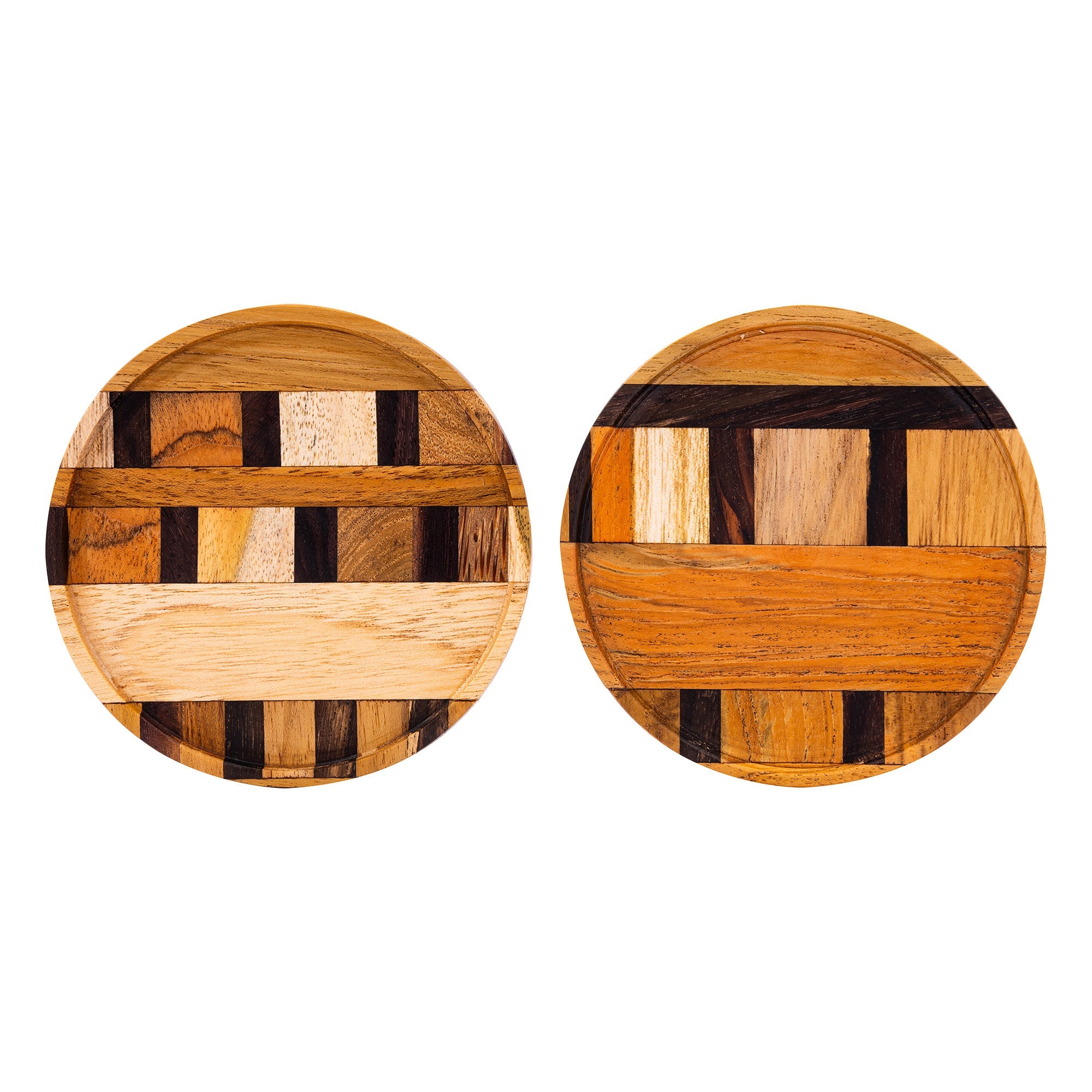 Unique Handmade End Grain Wooden Coasters (Set of 2 or 4)-5